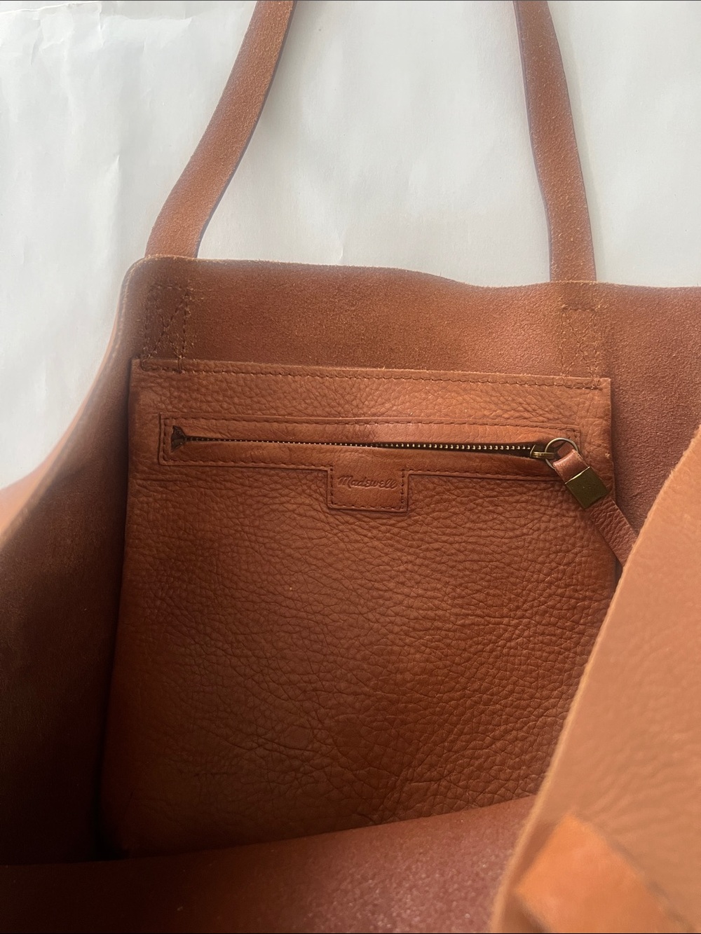 Madewell Leather Tote in Cognac Brown - Picture 2 of 5